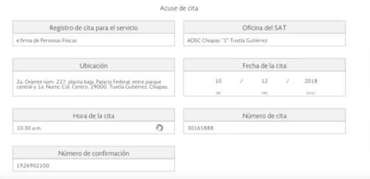 Anulación de la cita del SAT