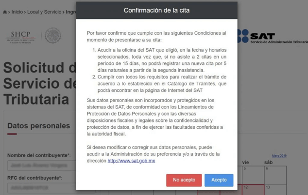 sacar una cita SAT
